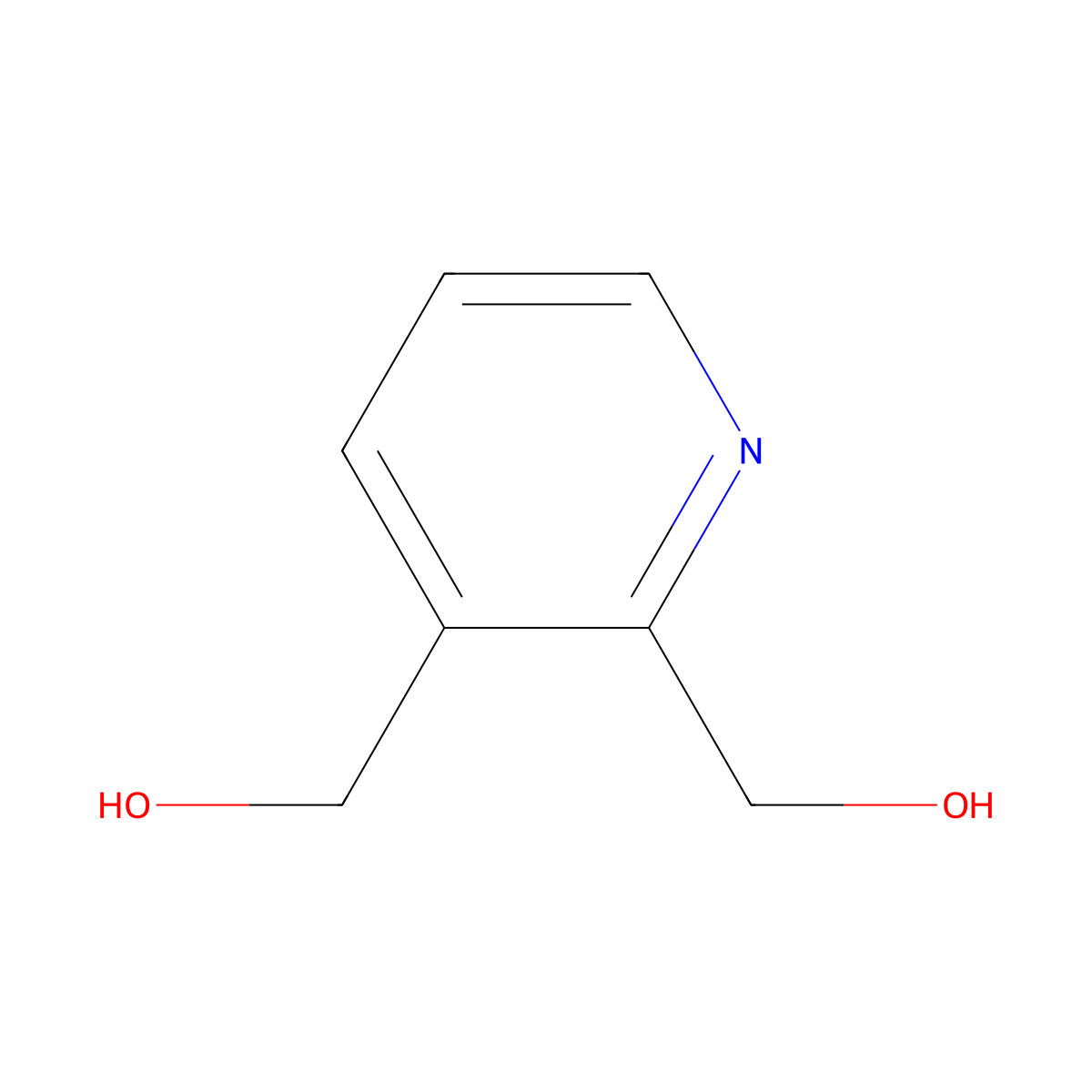 Pyridine-2,3-dimethanol molecular structure, CAS 38070-79-0