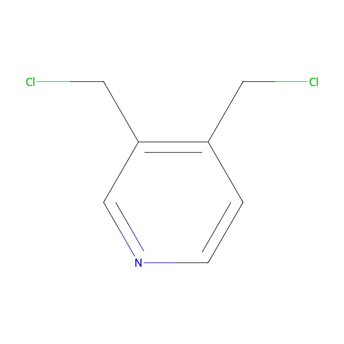 3,4-Bis(chloromethyl)pyridine molecular structure, CAS 38070-81-4