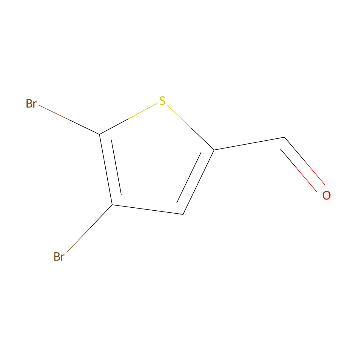 4,5-Dibromothiophene-2-carbaldehyde molecular structure, CAS 38071-22-6