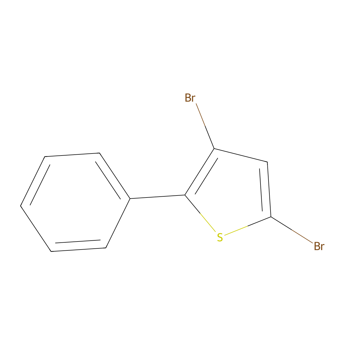 3,5-Dibromo-2-phenylthiophene molecular structure, CAS 38071-55-5