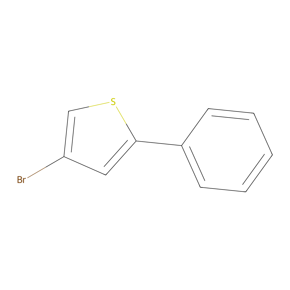 4-Bromo-2-phenylthiophene molecular structure, CAS 38071-58-8