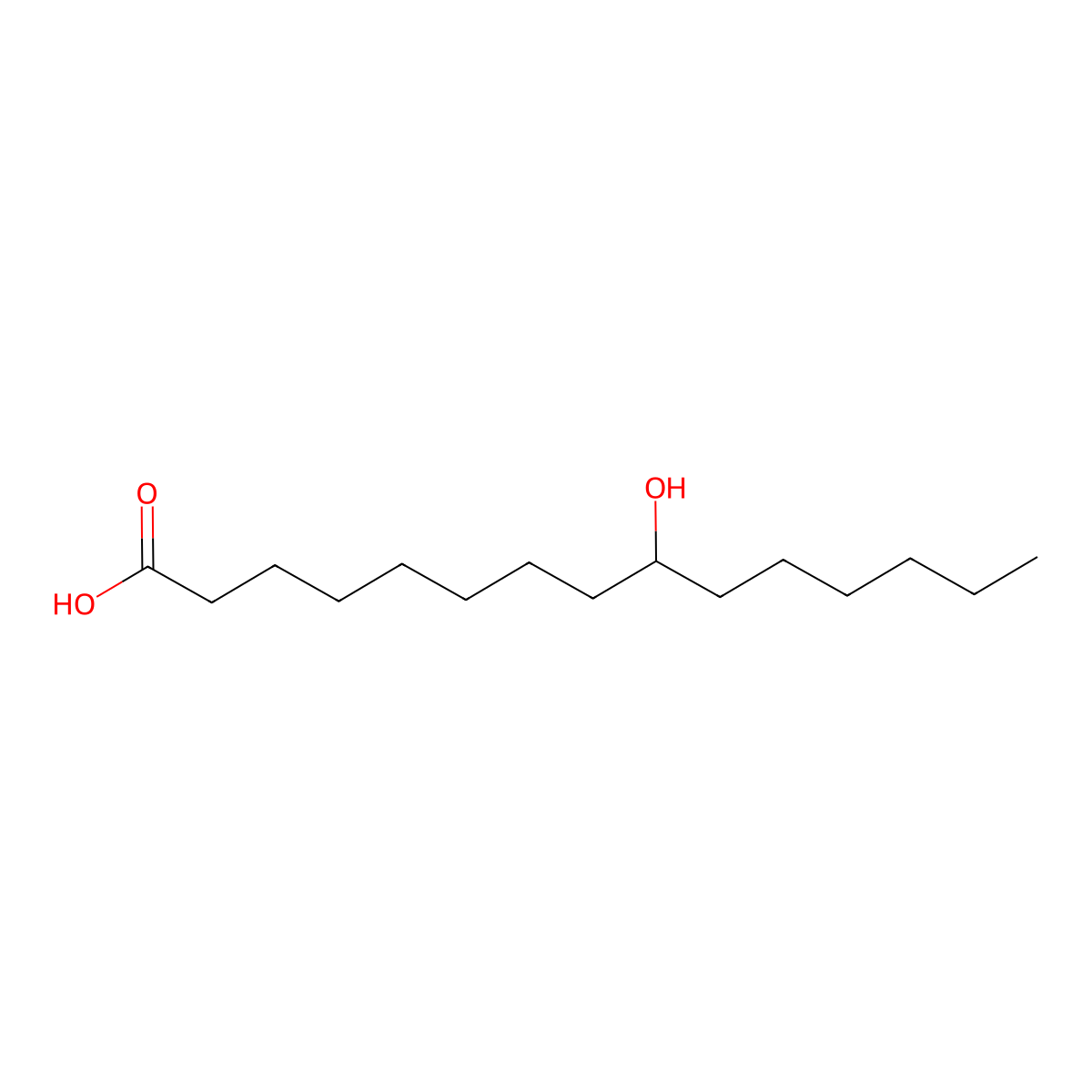 9-Hydroxypentadecanoic acid molecular structure, CAS 38076-46-9