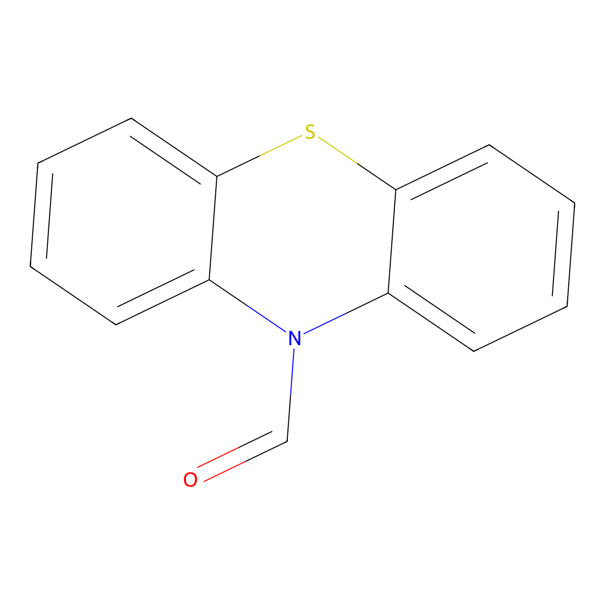 Phenothiazine-10-carboxadehyde molecular structure, CAS 38076-67-4