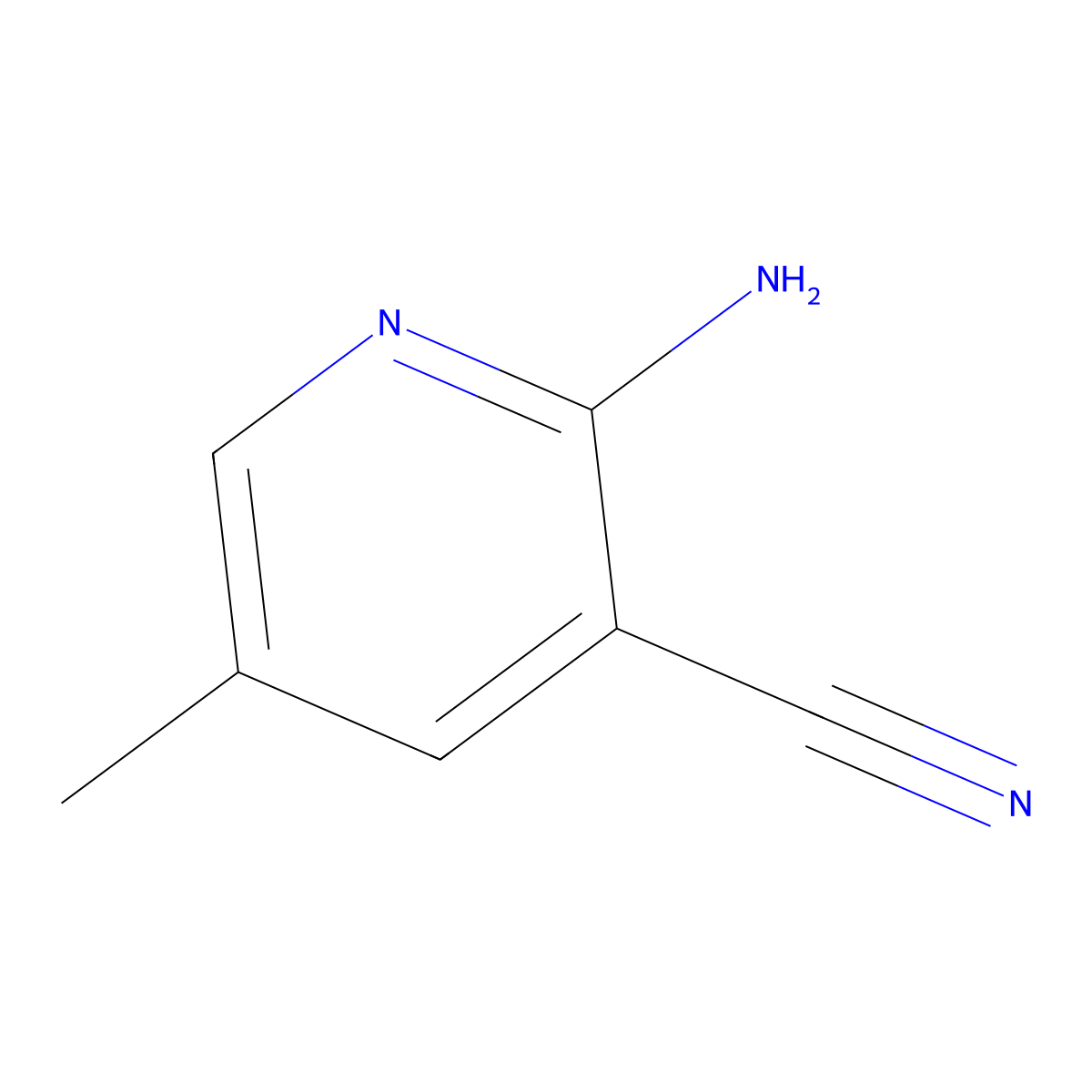 2-Amino-5-methylpyridine-3-carbonitrile molecular structure, CAS 38076-78-7