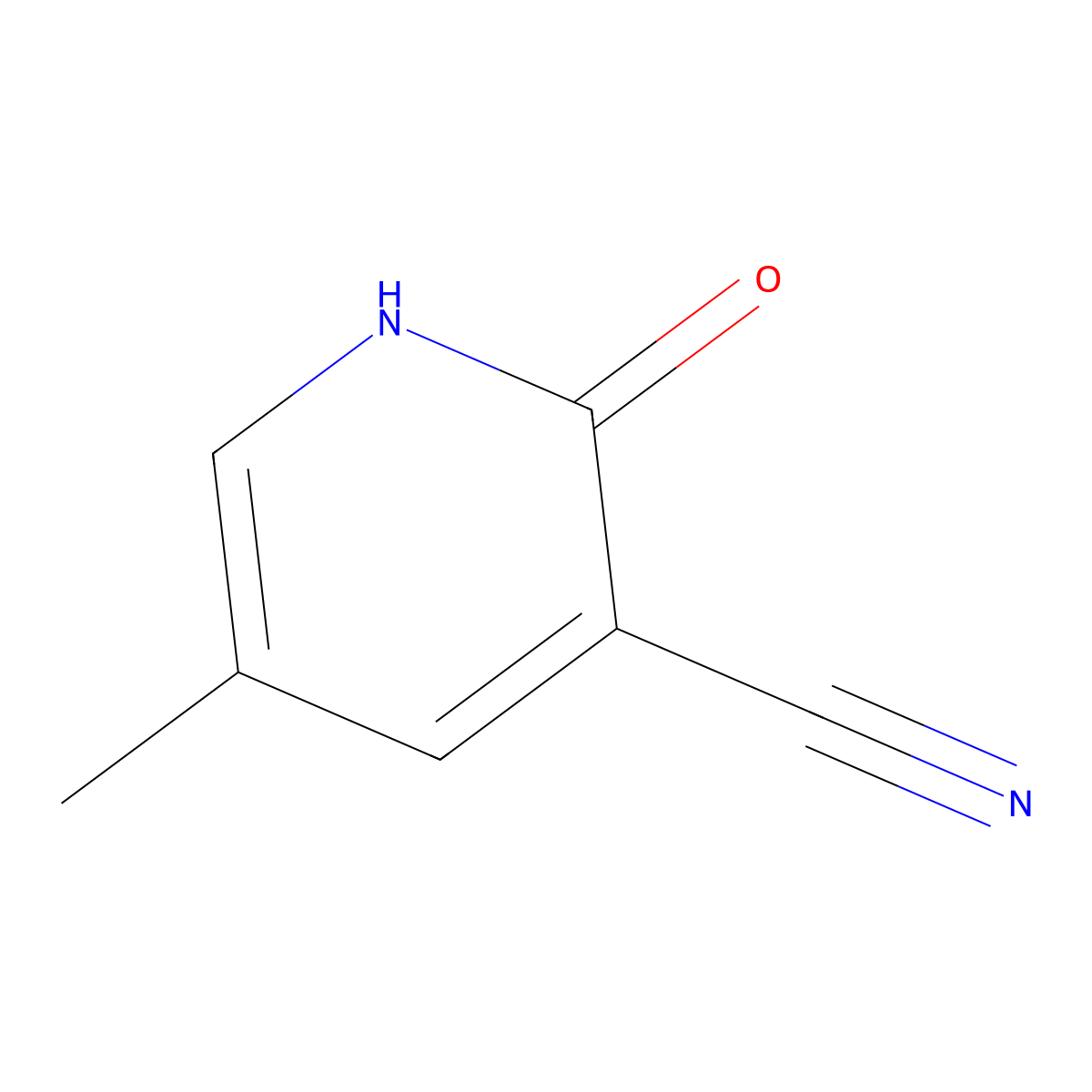 5-Methyl-2-oxo-1,2-dihydropyridine-3-carbonitrile molecular structure, CAS 38076-79-8