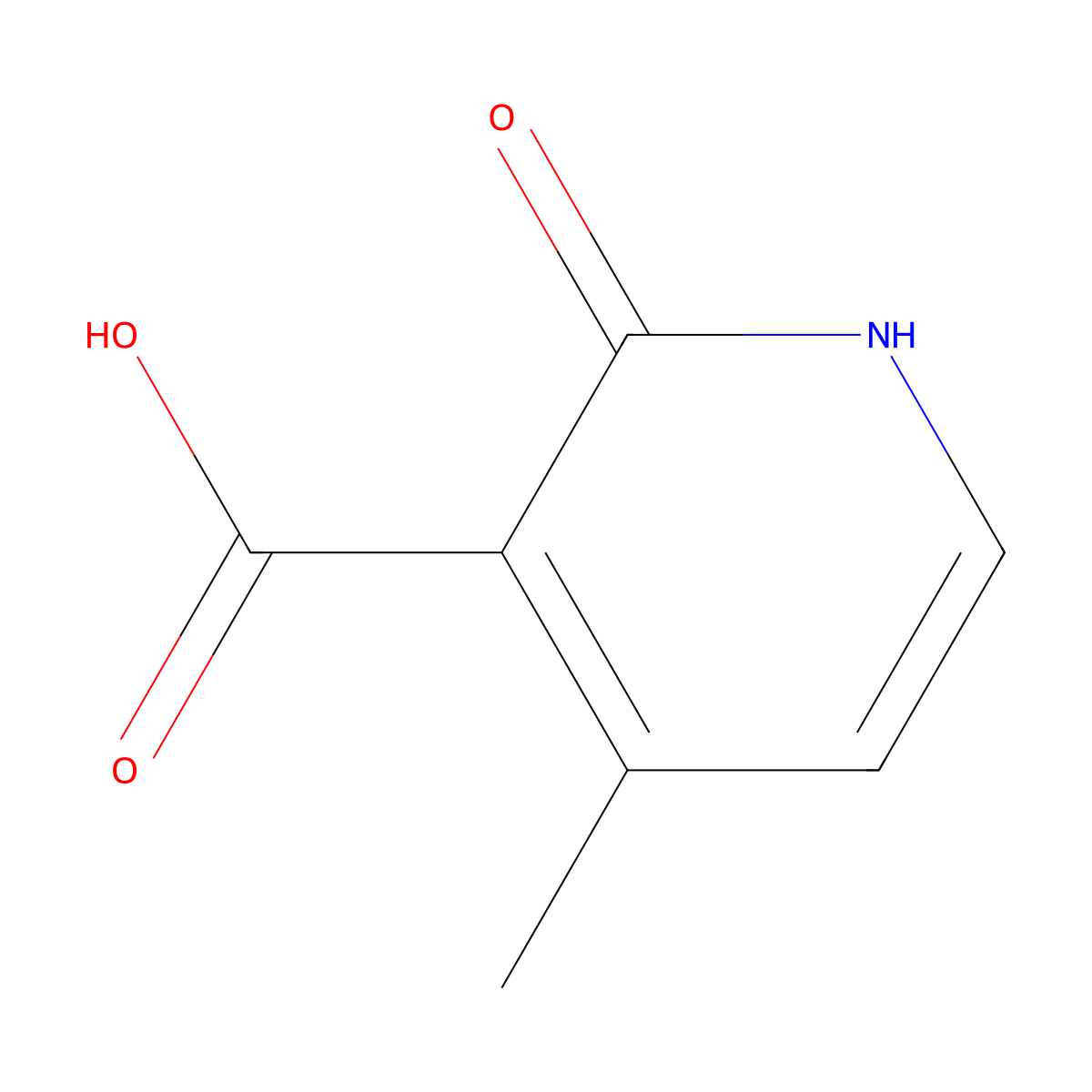 2-Hydroxy-4-methylnicotinic acid molecular structure, CAS 38076-81-2