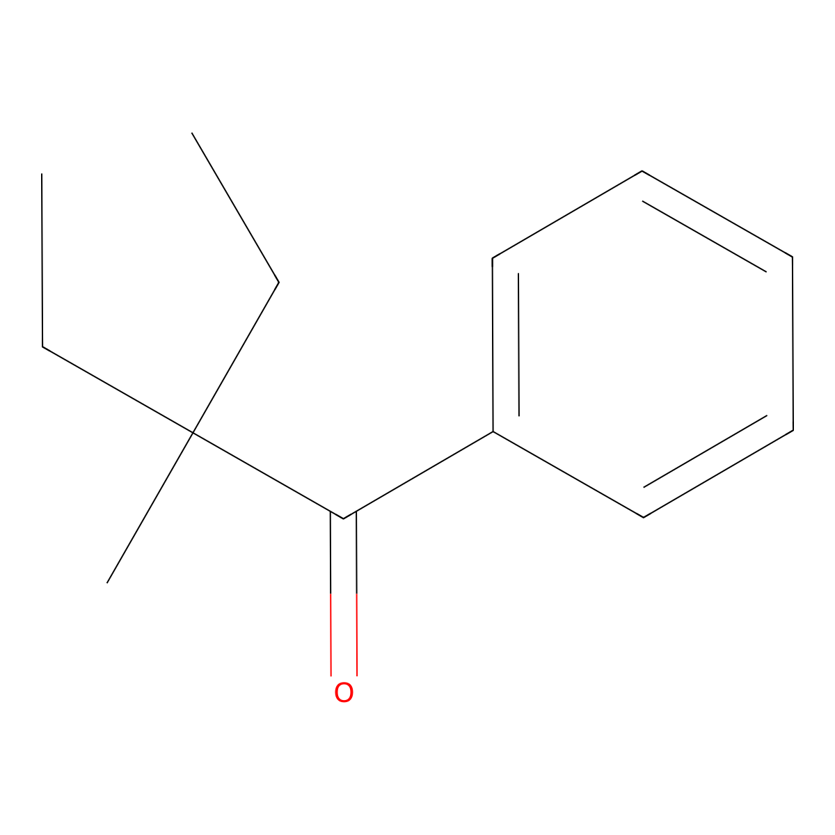 2-Ethyl-2-methyl-1-phenylbutan-1-one molecular structure, CAS 38077-47-3