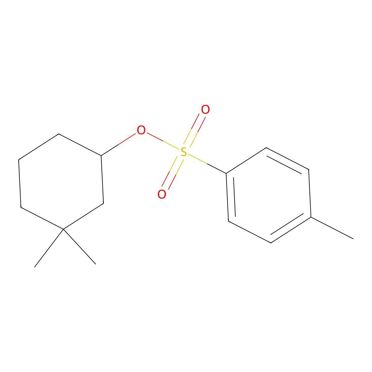3,3-Dimethylcyclohexyl 4-methylbenzene-1-sulfonate molecular structure, CAS 38077-53-1