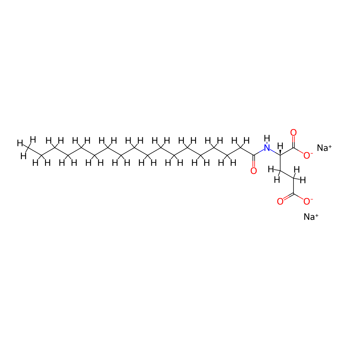 Disodium Stearoyl Glutamate molecular structure, CAS 38079-62-8