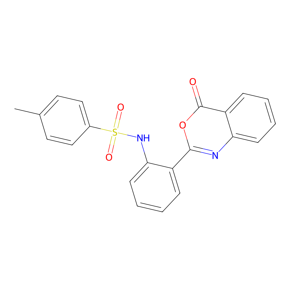 N-(2-(4-Oxo-4H-3,1-benzoxazin-2-yl)phenyl)-p-toluenesulphonamide molecular structure, CAS 3808-20-6