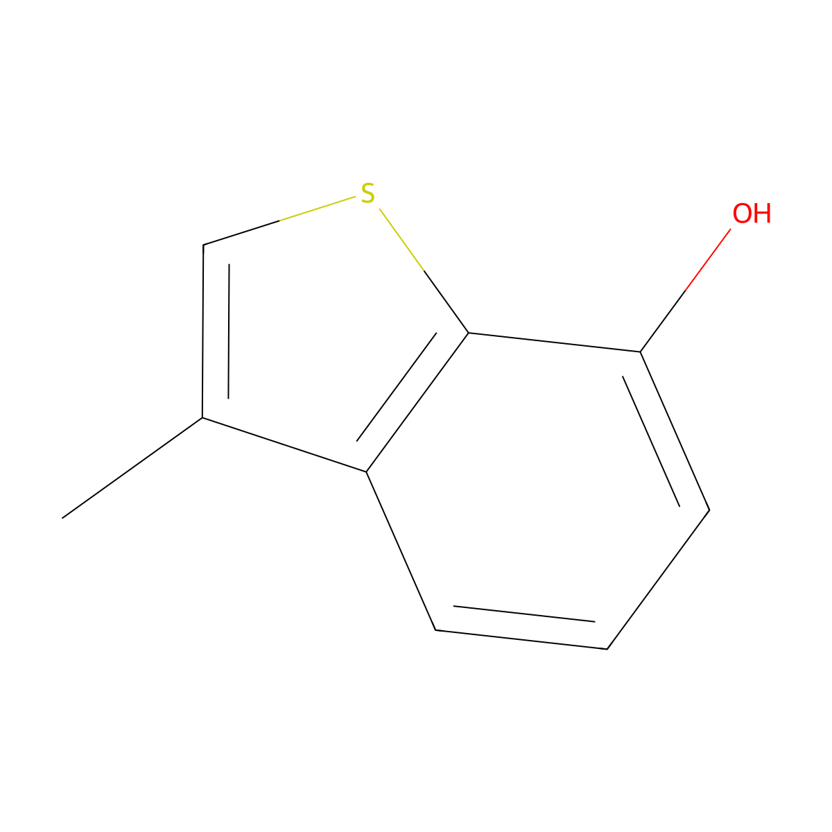 3-Methyl-1-benzothiophene-7-ol molecular structure, CAS 3808-40-0