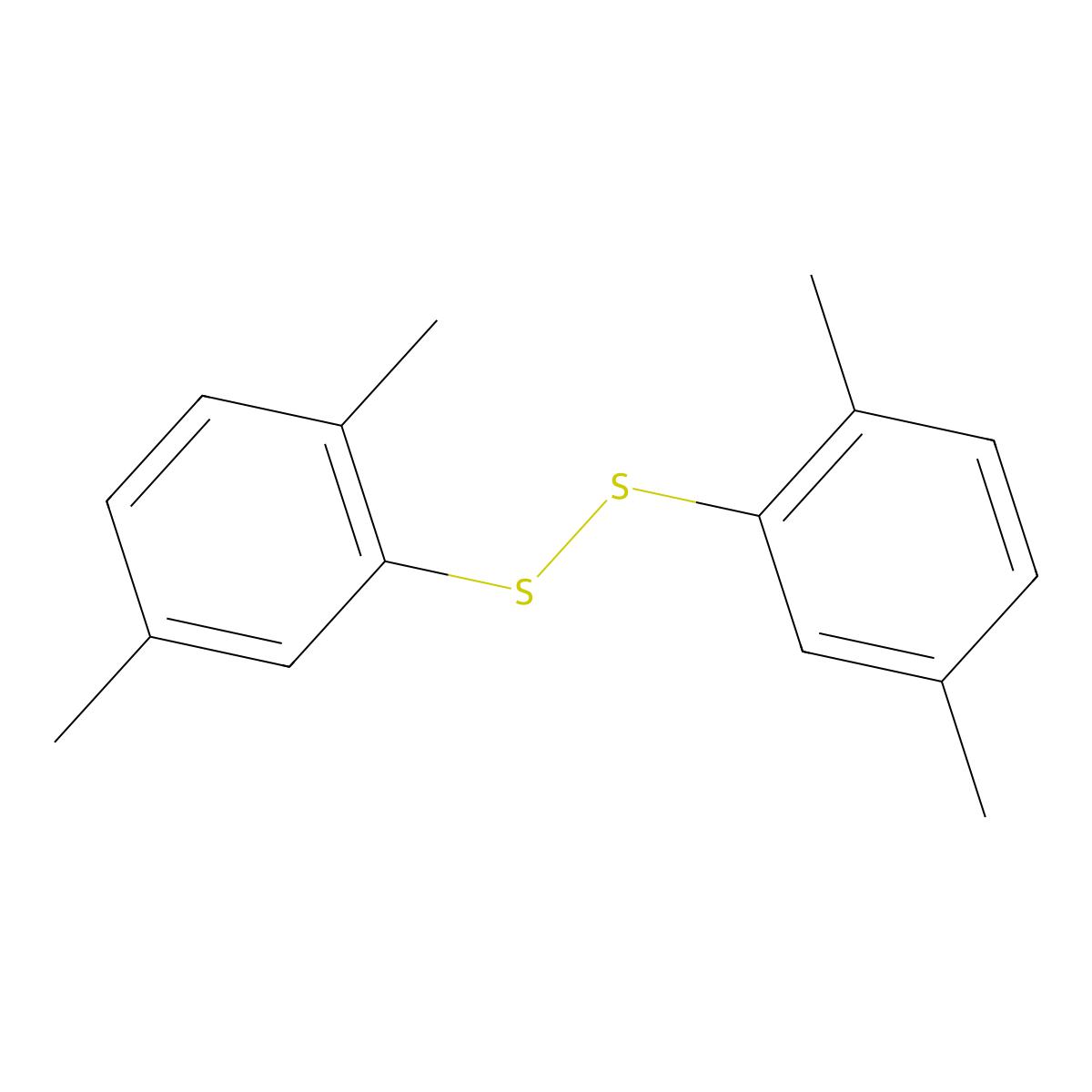 Bis(2,5-xylyl) disulfide molecular structure, CAS 3808-86-4