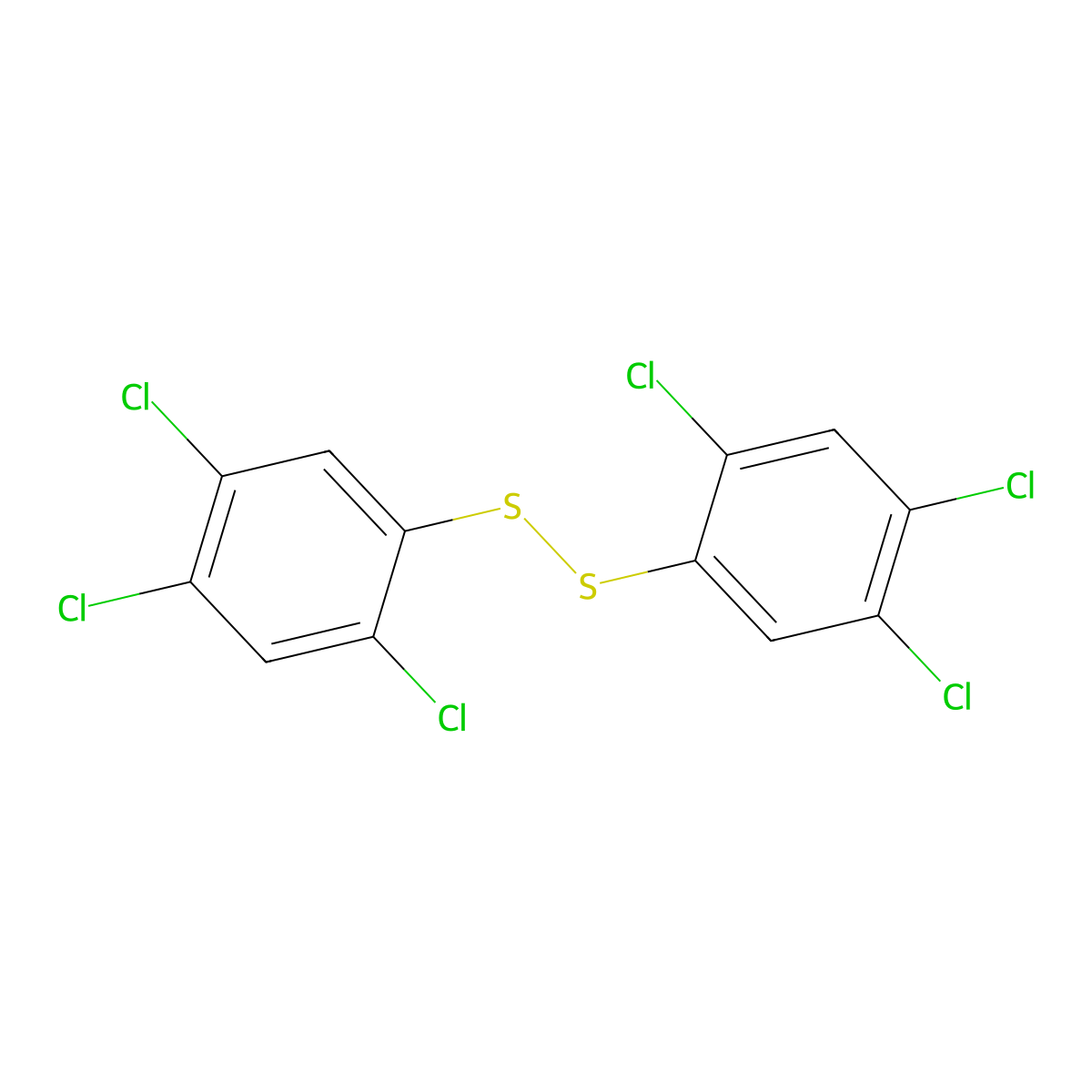 2,4,5-Trichlorophenyl disulfide molecular structure, CAS 3808-87-5