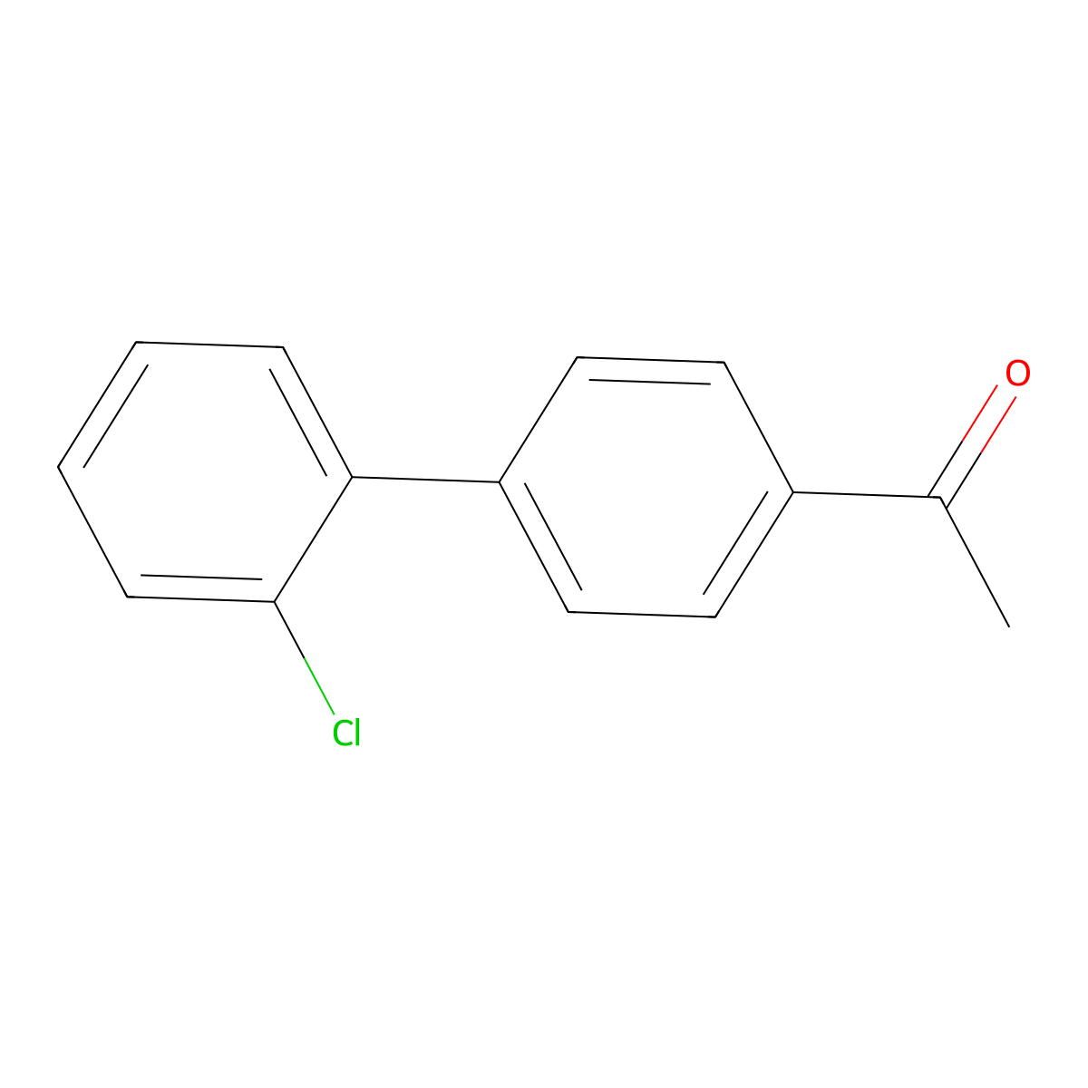 1-[4-(2-Chlorophenyl)phenyl]ethanone molecular structure, CAS 3808-89-7
