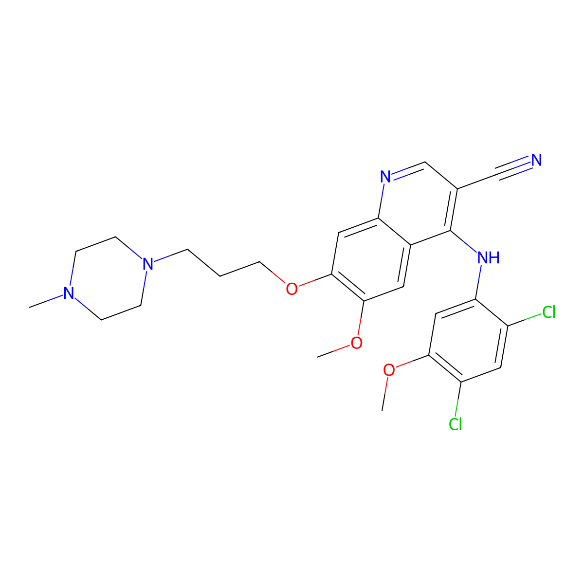 Bosutinib molecular structure, CAS 380843-75-4