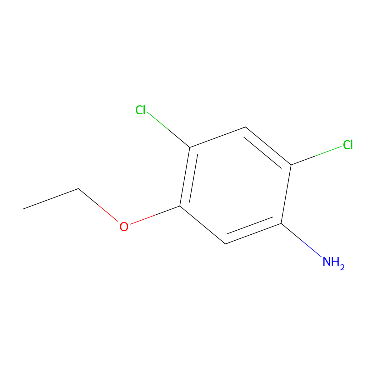 2,4-Dichloro-5-ethoxyaniline molecular structure, CAS 380844-01-9