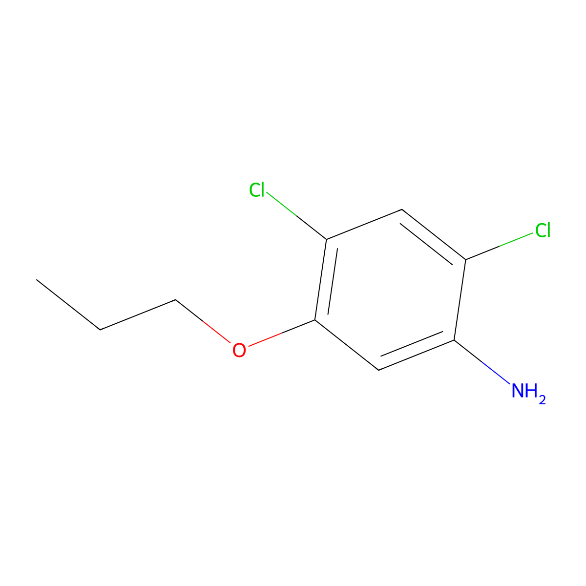 2,4-Dichloro-5-propoxyaniline molecular structure, CAS 380844-03-1