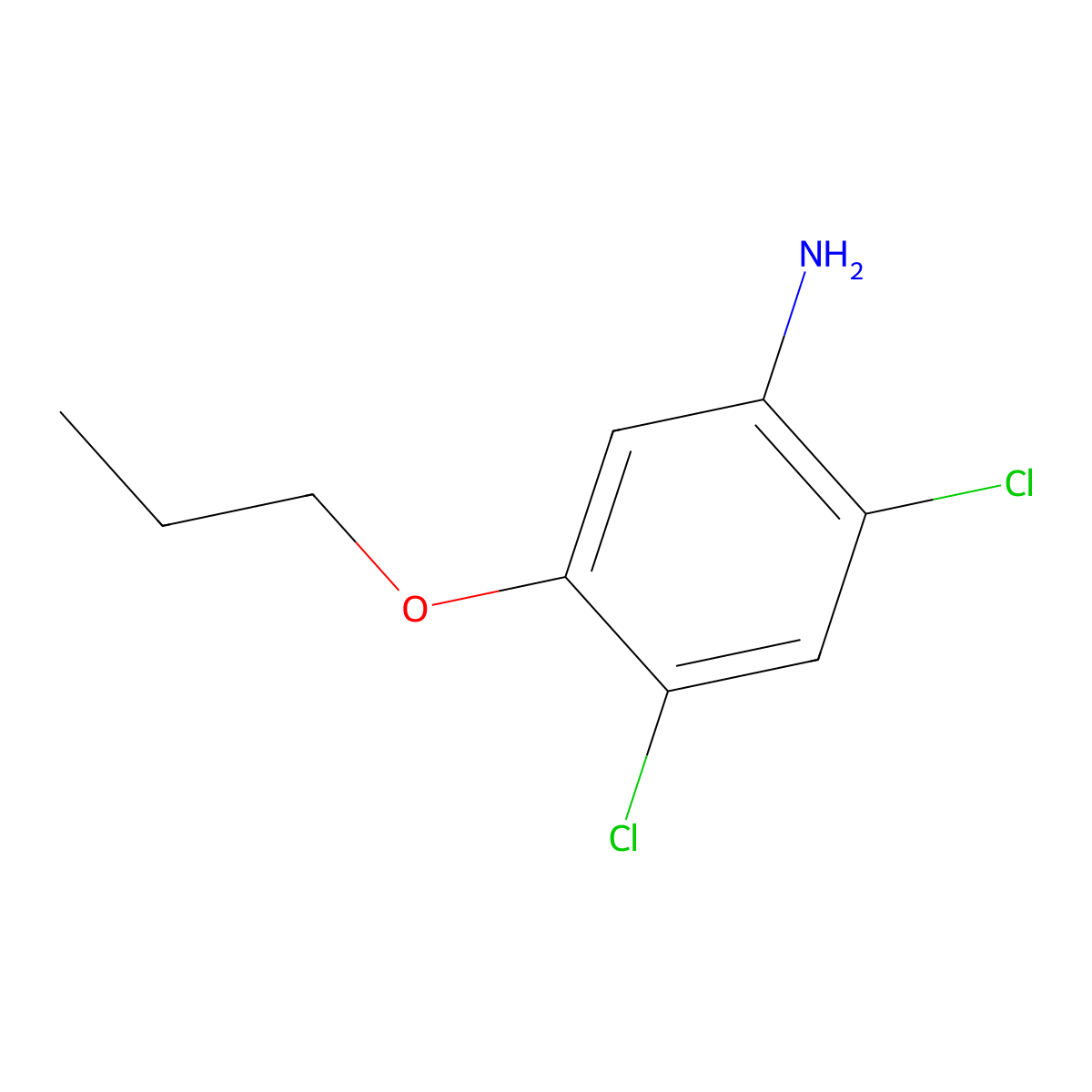 2,4-Dichloro-5-propoxyaniline molecular structure, CAS 380844-03-1