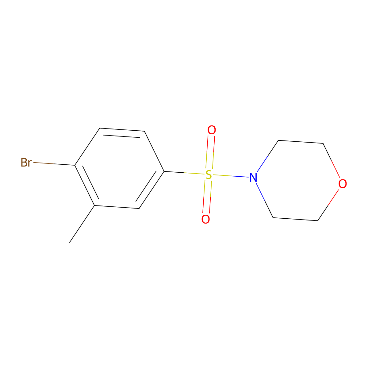 4-(4-Bromo-3-methylphenylsulfonyl)morpholine molecular structure, CAS 380846-85-5