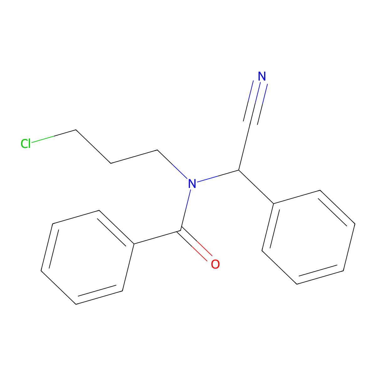 N-(3-chloropropyl)-N-[cyano(phenyl)methyl]benzamide molecular structure, CAS 380865-43-0