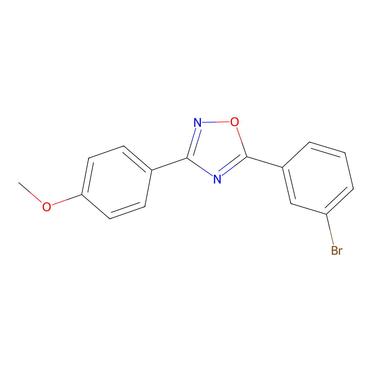 5-(3-Bromophenyl)-3-(4-methoxyphenyl)-1,2,4-oxadiazole molecular structure, CAS 380868-52-0
