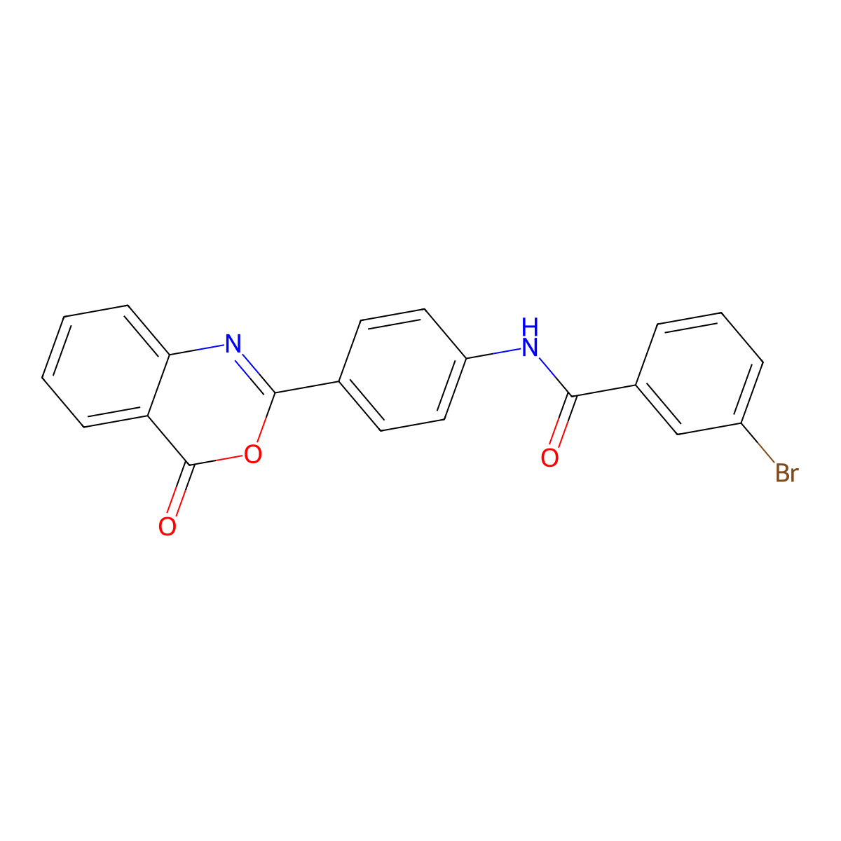3-bromo-N-[4-(4-oxo-4H-3,1-benzoxazin-2-yl)phenyl]benzamide molecular structure, CAS 380868-95-1