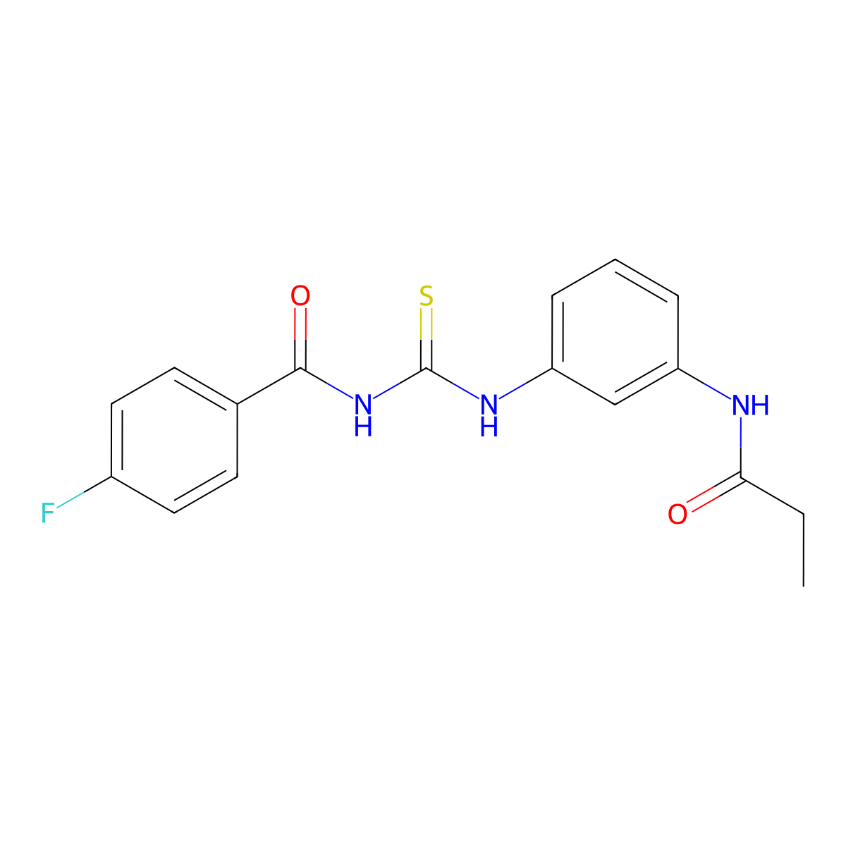 4-fluoro-N-[[3-(propanoylamino)phenyl]carbamothioyl]benzamide molecular structure, CAS 380870-28-0
