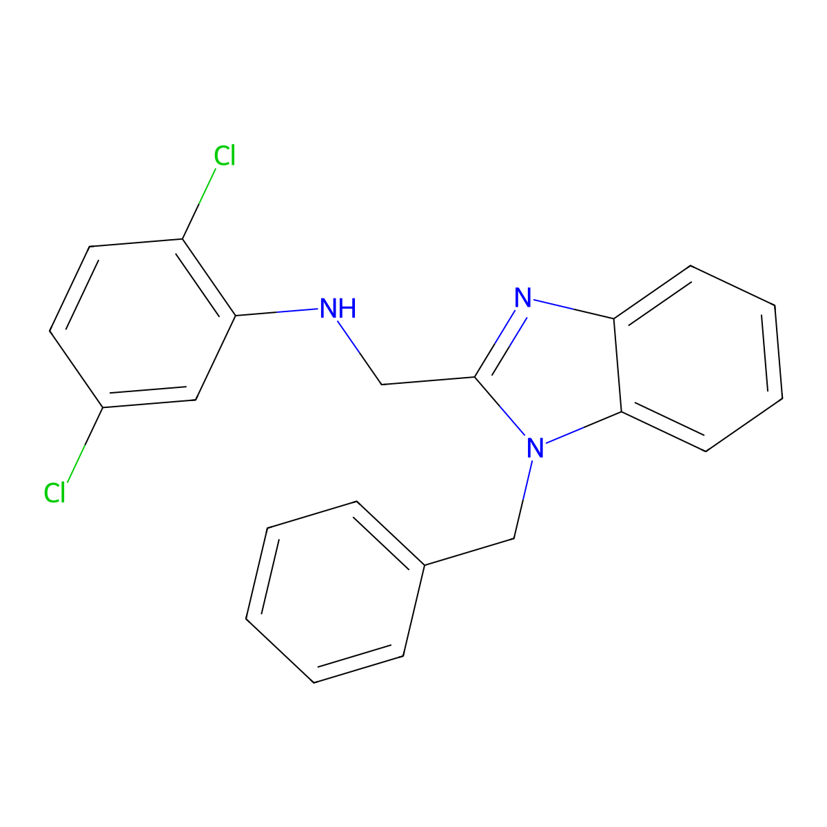 N-[(1-benzylbenzimidazol-2-yl)methyl]-2,5-dichloroaniline molecular structure, CAS 380870-31-5