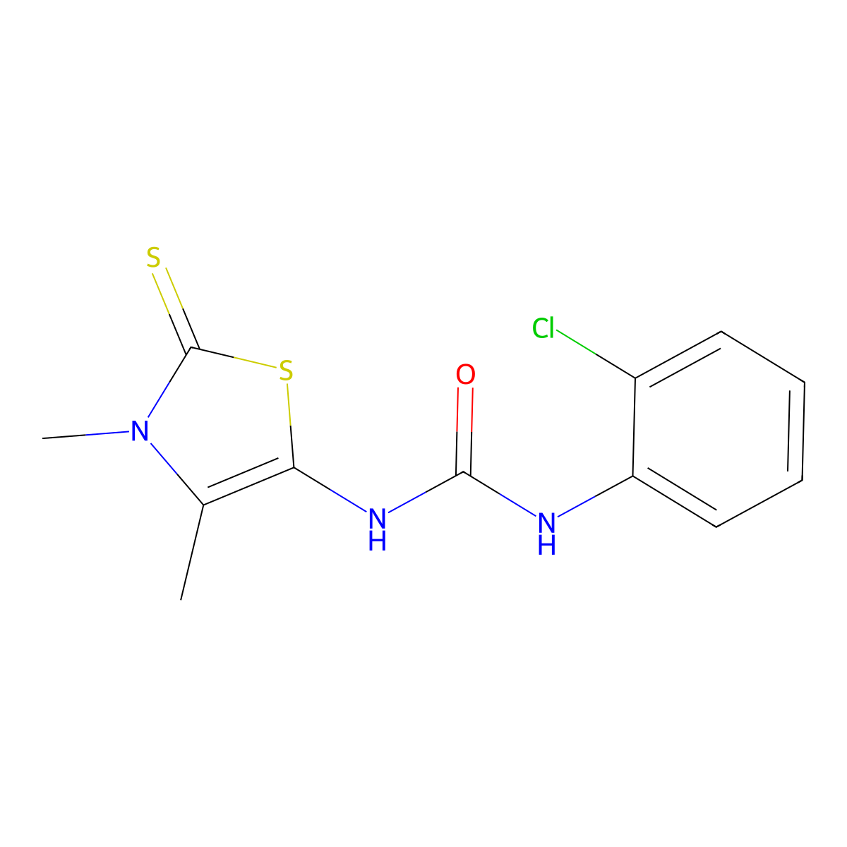 1-(2-Chlorophenyl)-3-(3,4-dimethyl-2-sulfanylidene-1,3-thiazol-5-yl)urea molecular structure, CAS 380871-19-2