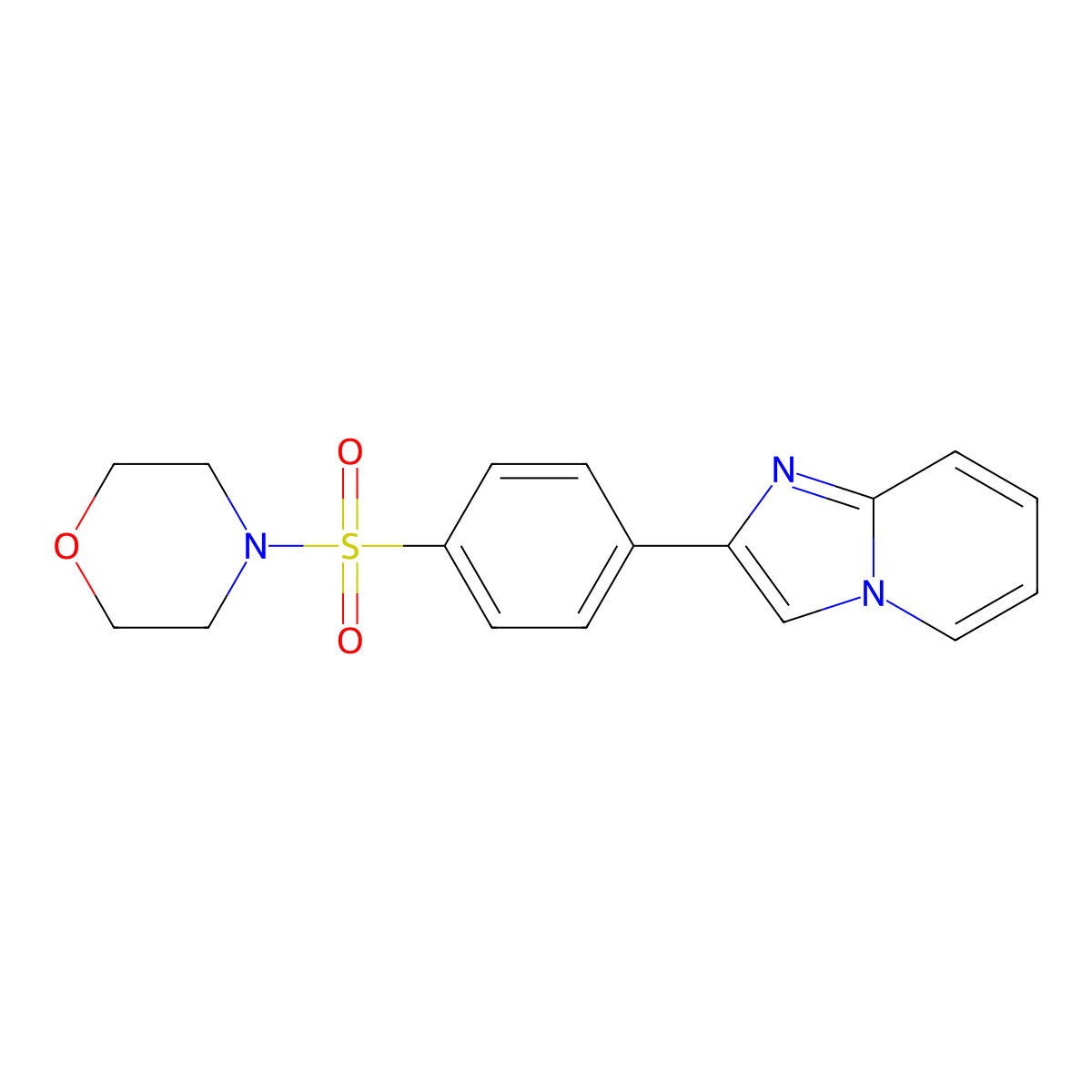 4-(4-Imidazo[1,2-a]pyridin-2-ylphenyl)sulfonylmorpholine molecular structure, CAS 380872-96-8