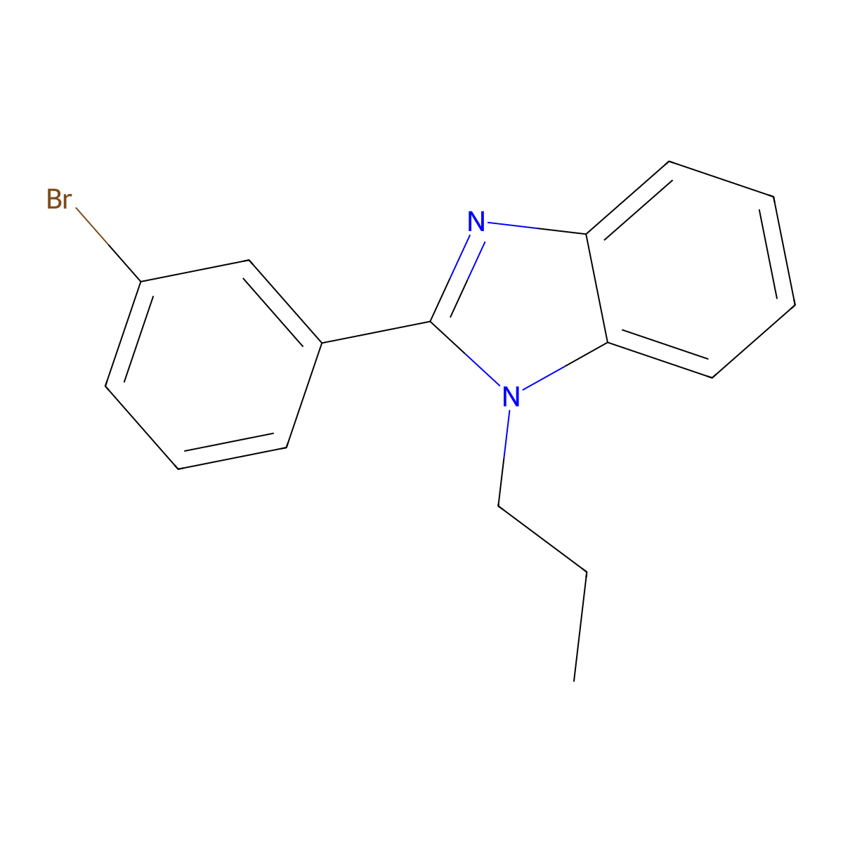 2-(3-Bromophenyl)-1-propylbenzimidazole molecular structure, CAS 380873-18-7