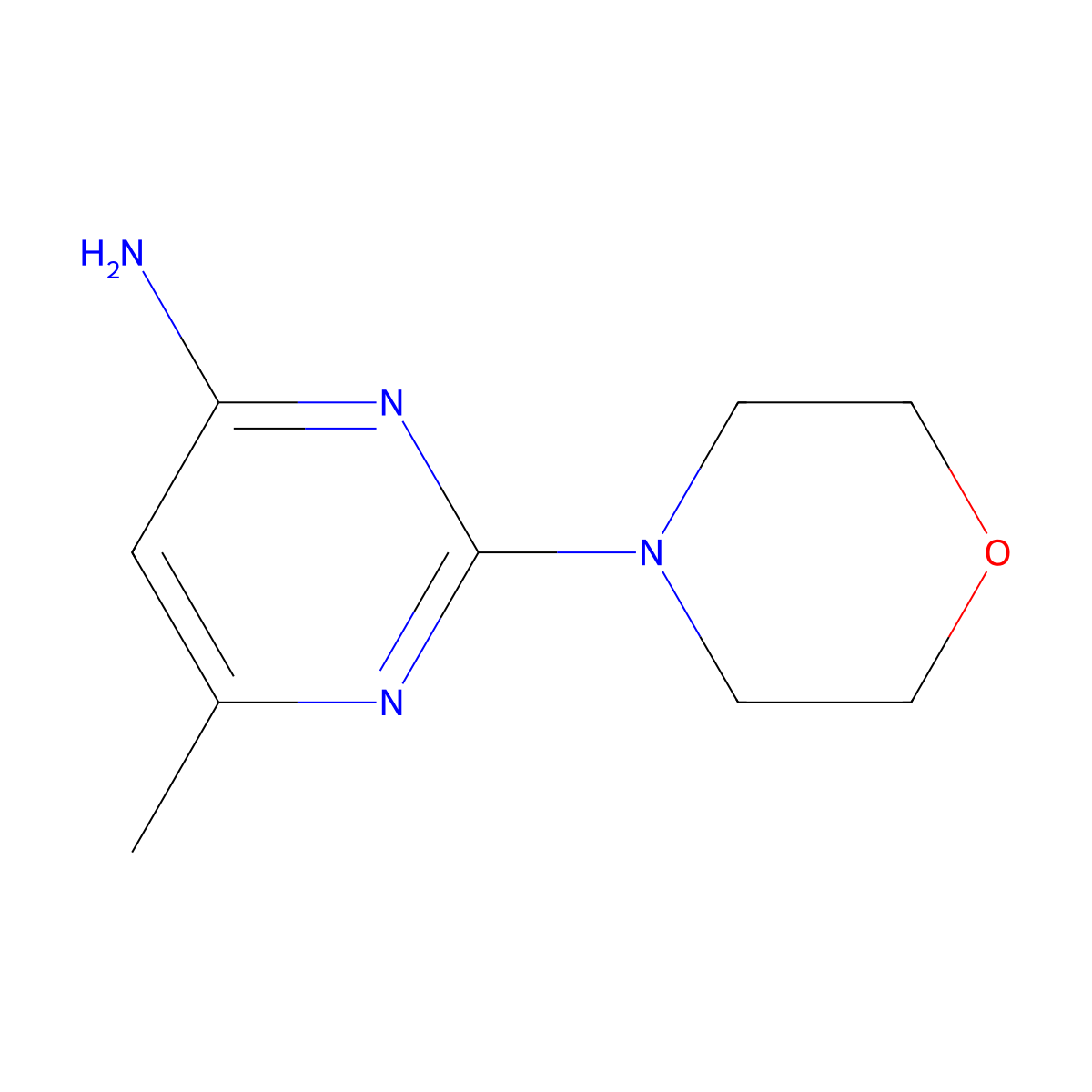 6-Methyl-2-(morpholin-4-yl)pyrimidin-4-amine molecular structure, CAS 380875-93-4