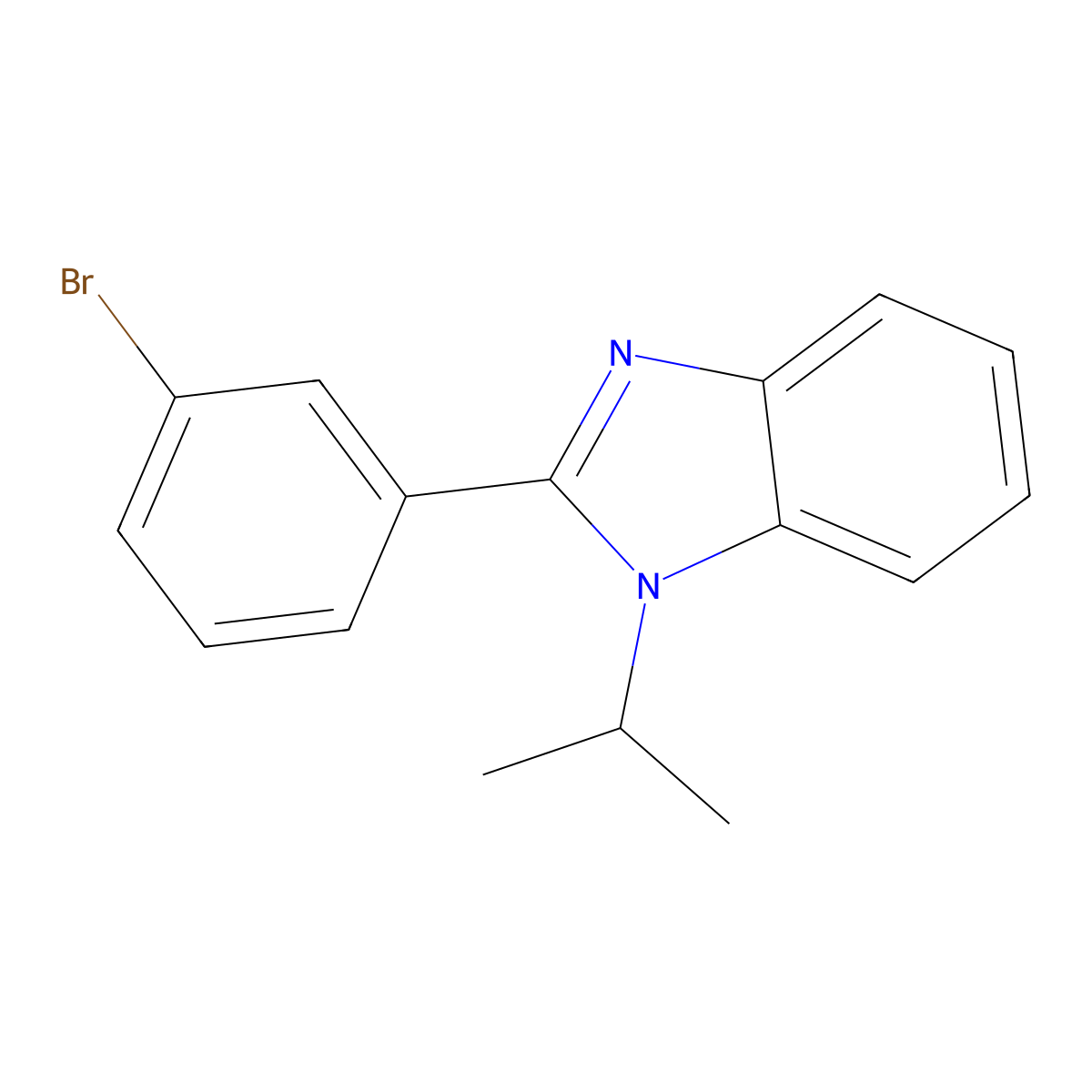 2-(3-bromophenyl)-1-isopropyl-1H-benzo[d]imidazole molecular structure, CAS 380877-63-4