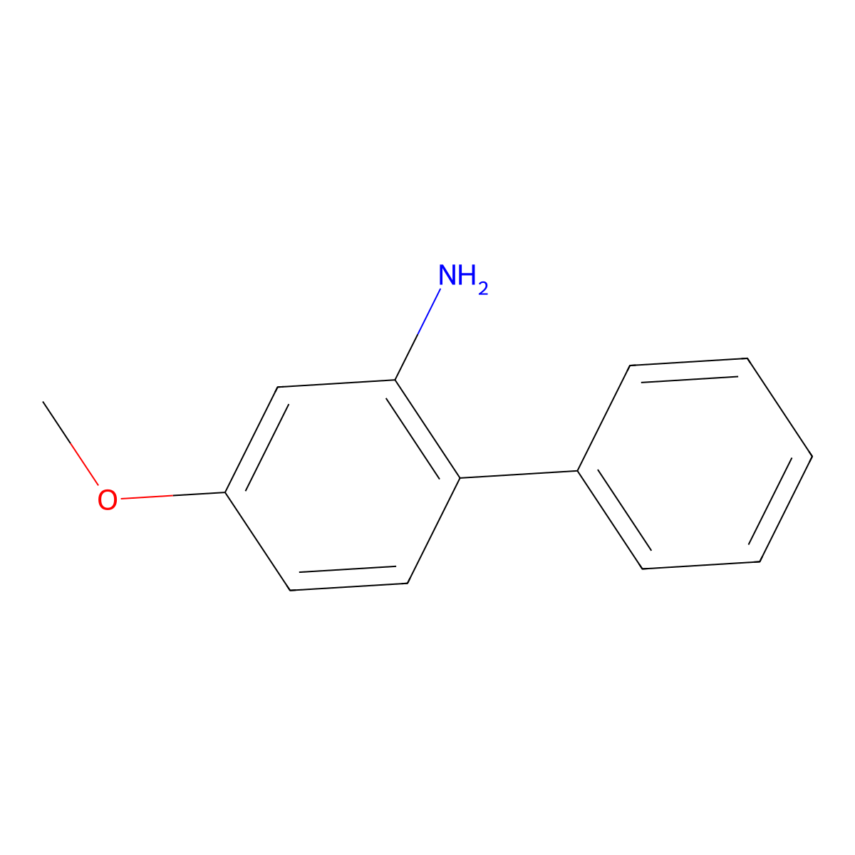 2-Amino-4-methoxy-biphenyl molecular structure, CAS 38088-00-5