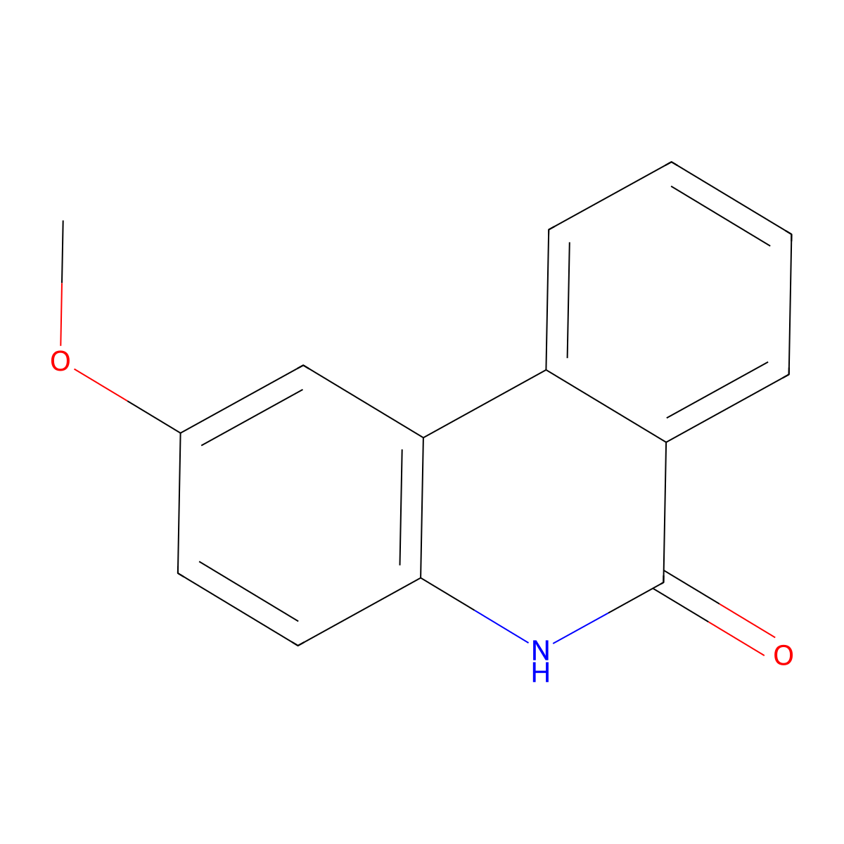 2-Methoxy-6(5H)-phenanthridinone molecular structure, CAS 38088-96-9