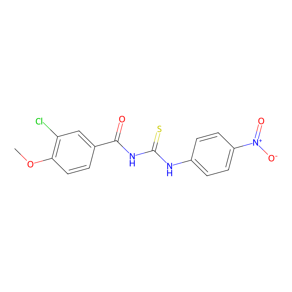 3-chloro-4-methoxy-N-[(4-nitrophenyl)carbamothioyl]benzamide molecular structure, CAS 380880-27-3