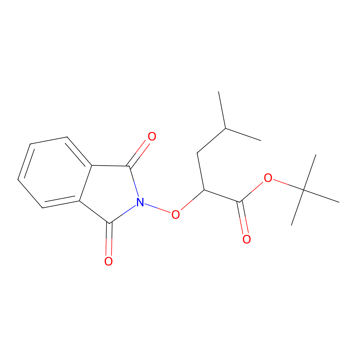 (R)-tert-Butyl 2-(1,3-dioxoisoindolin-2-yloxy)-4-methylpentanoate molecular structure, CAS 380886-35-1