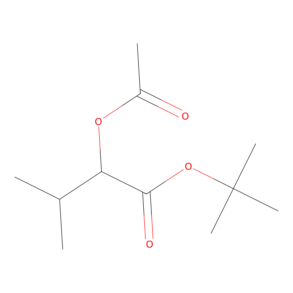 (S)-tert-butyl 2-acetoxy-3-methylbutanoate molecular structure, CAS 380886-48-6