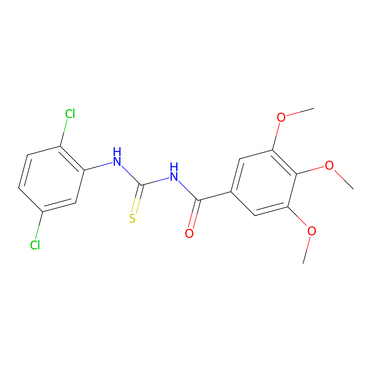 N-[(2,5-dichlorophenyl)carbamothioyl]-3,4,5-trimethoxybenzamide molecular structure, CAS 380890-55-1