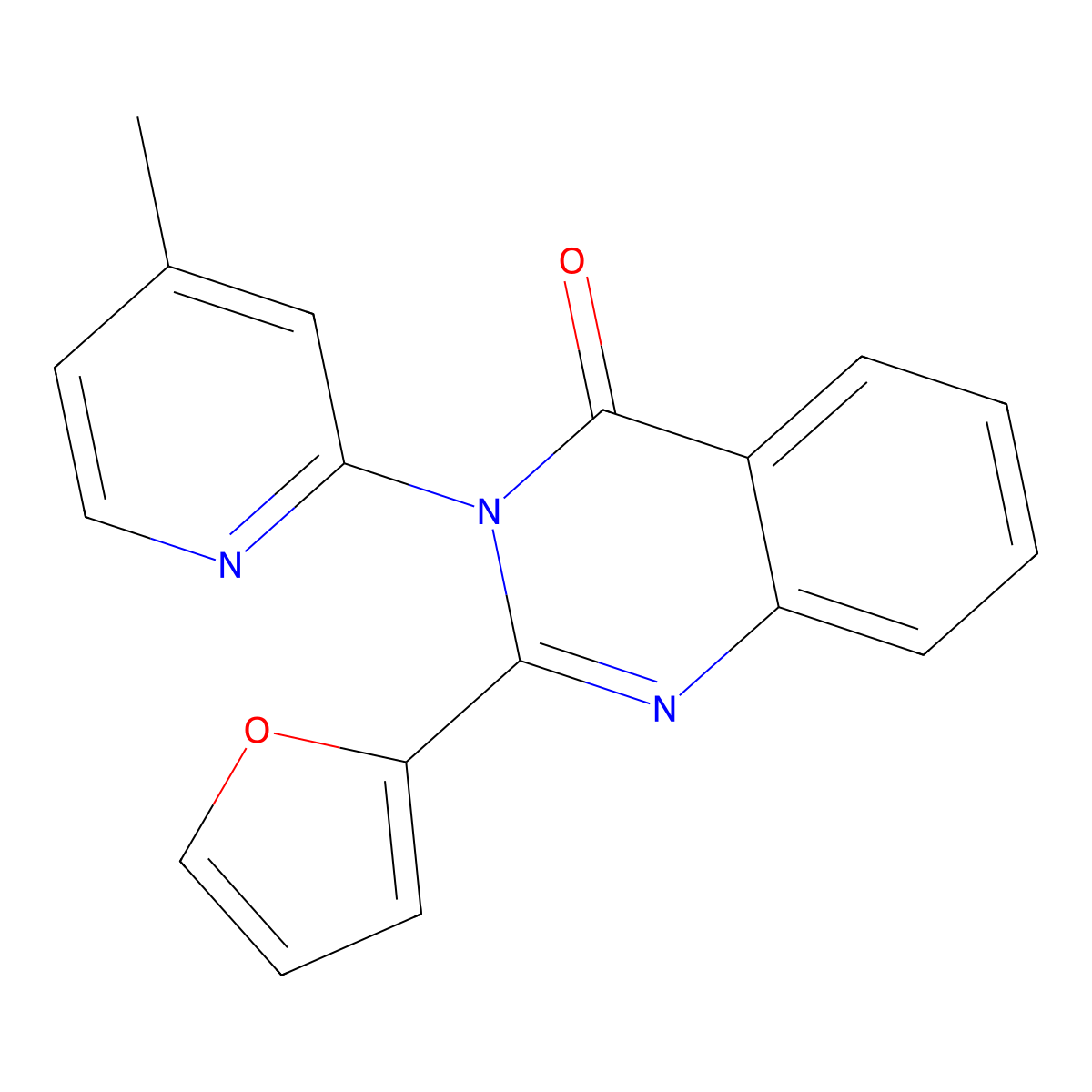 2-(Furan-2-yl)-3-(4-methylpyridin-2-yl)quinazolin-4-one molecular structure, CAS 380890-56-2