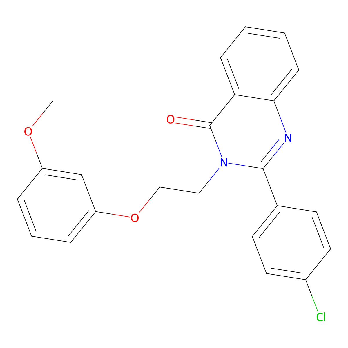 2-(4-Chlorophenyl)-3-[2-(3-methoxyphenoxy)ethyl]quinazolin-4-one molecular structure, CAS 380890-73-3