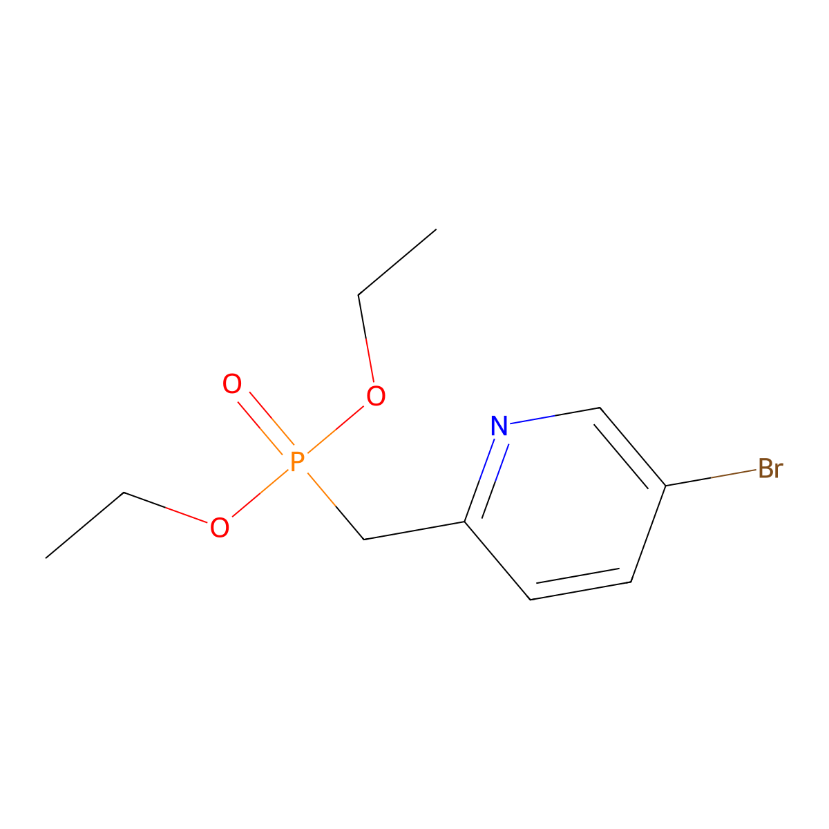 Diethyl ((5-bromopyridin-2-yl)methyl)phosphonate molecular structure, CAS 380893-73-2