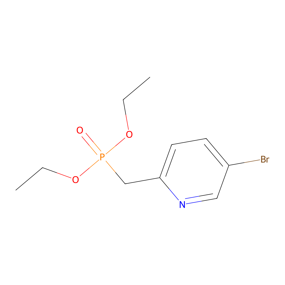 Diethyl ((5-bromopyridin-2-yl)methyl)phosphonate molecular structure, CAS 380893-73-2