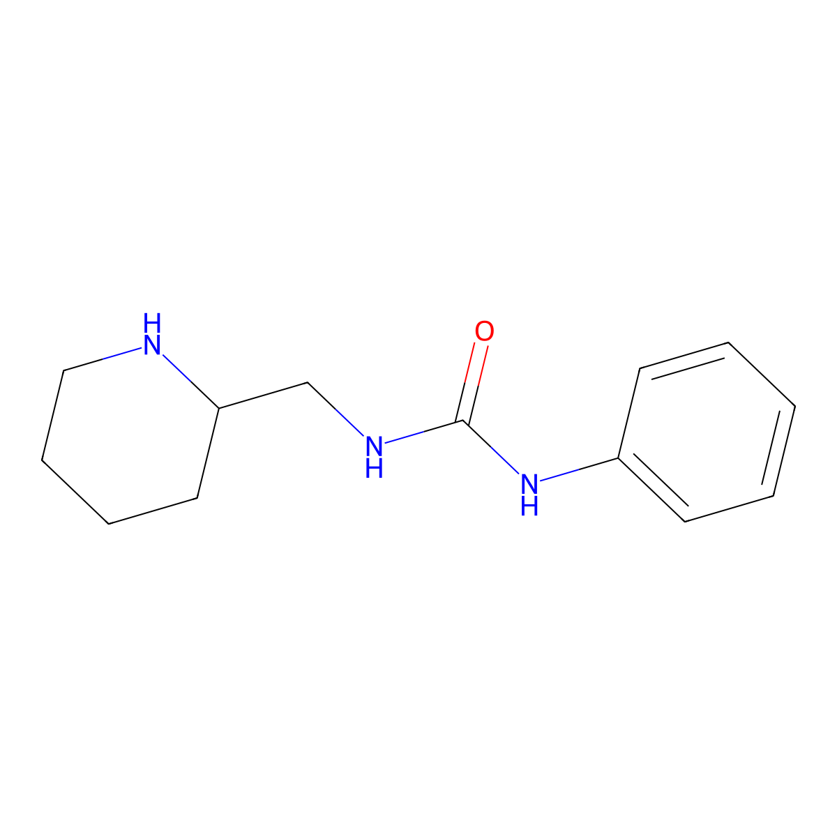 1-Phenyl-3-[(piperidin-2-yl)methyl]urea molecular structure, CAS 380899-30-9