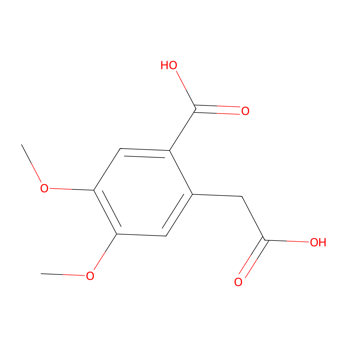 2-(Carboxymethyl)-4,5-dimethoxybenzoic acid molecular structure, CAS 3809-00-5