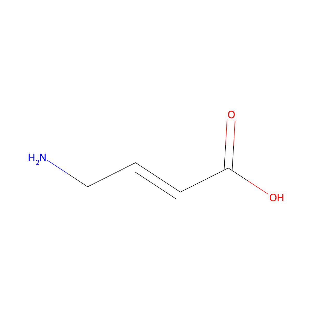 4-Aminocrotonic acid molecular structure, CAS 38090-53-8