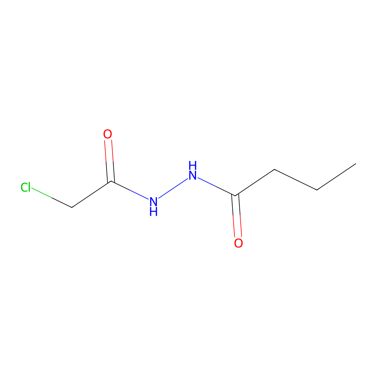 N'-(2-chloroacetyl)butanohydrazide molecular structure, CAS 38090-73-2