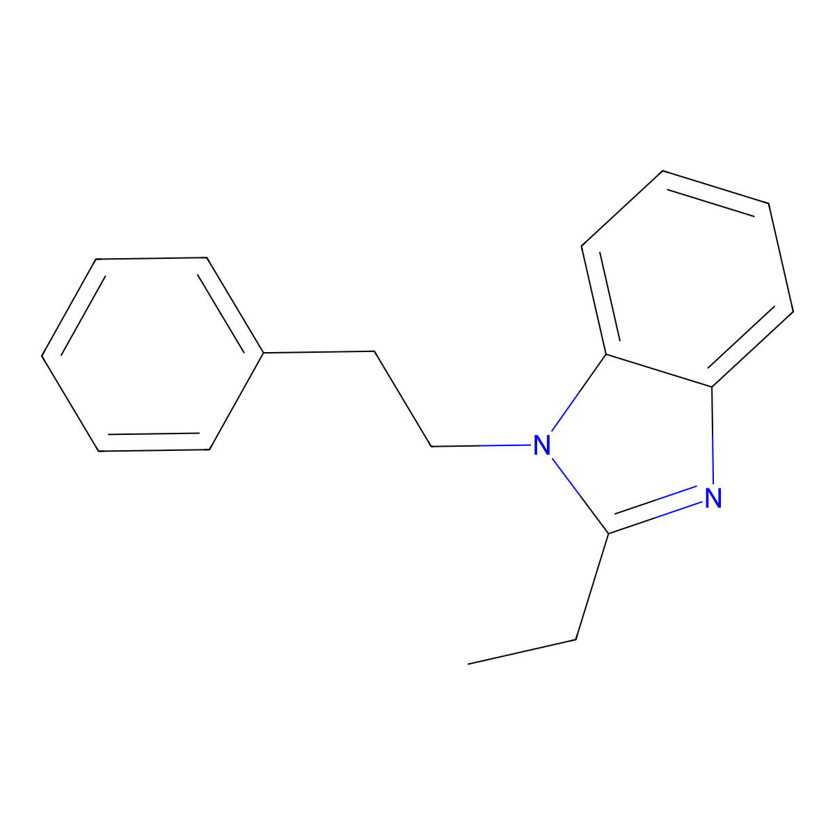 2-Ethyl-1-(2-phenylethyl)benzimidazole molecular structure, CAS 380900-84-5