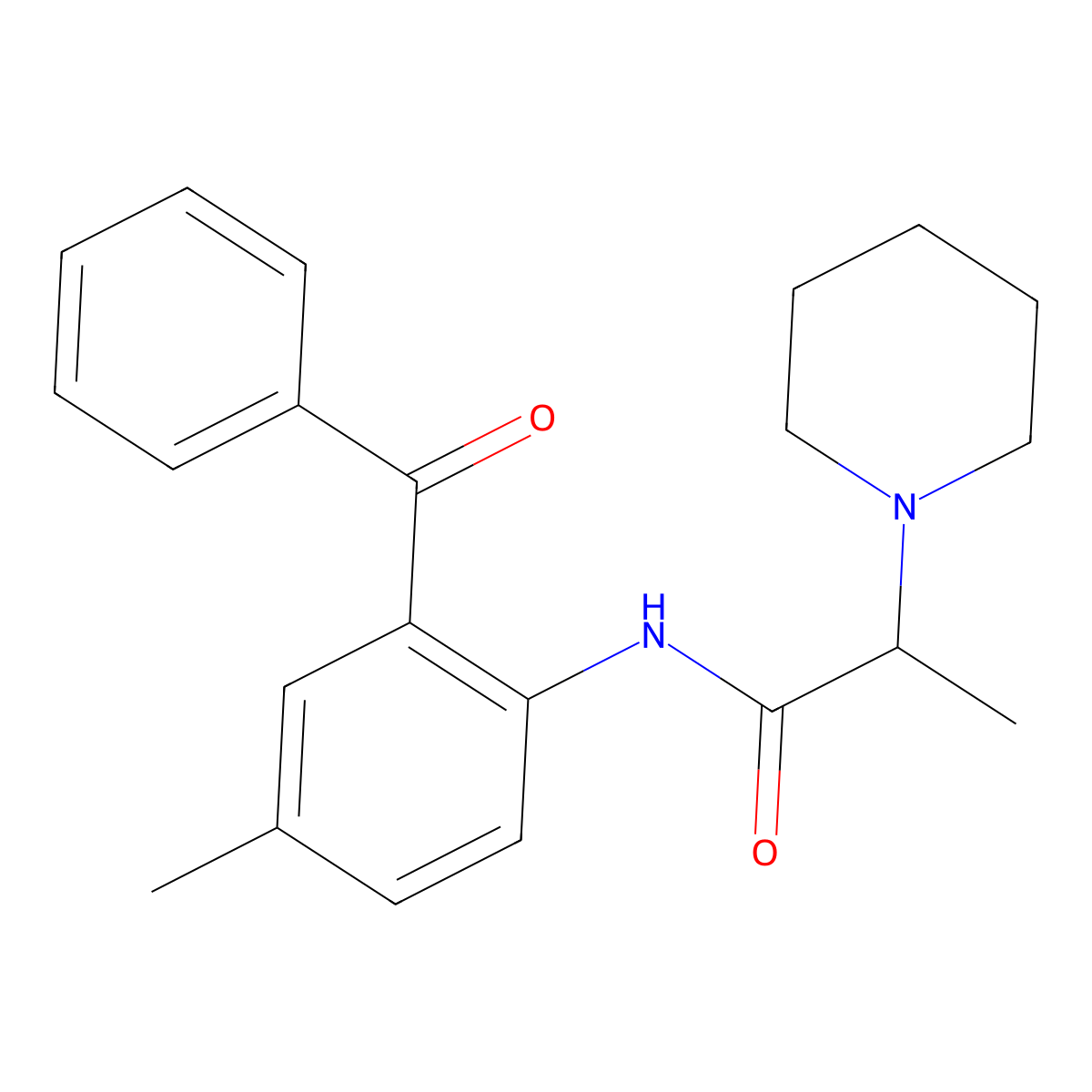 N-(2-benzoyl-4-methylphenyl)-2-piperidin-1-ylpropanamide molecular structure, CAS 380901-47-3