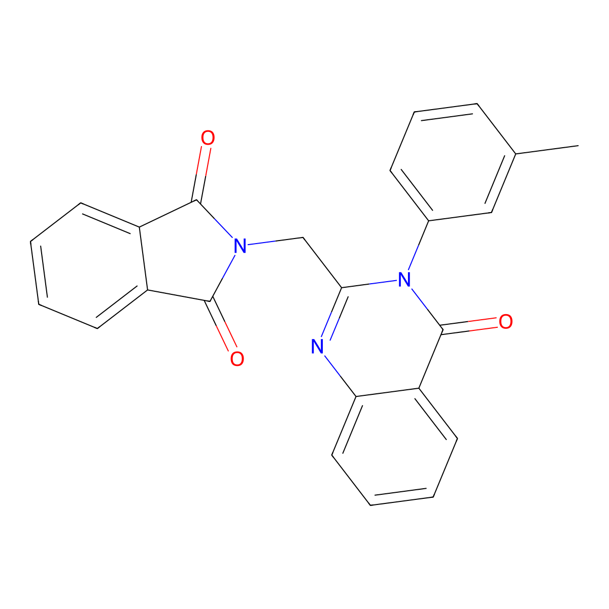 2-[[3-(3-Methylphenyl)-4-oxoquinazolin-2-yl]methyl]isoindole-1,3-dione molecular structure, CAS 380903-41-3